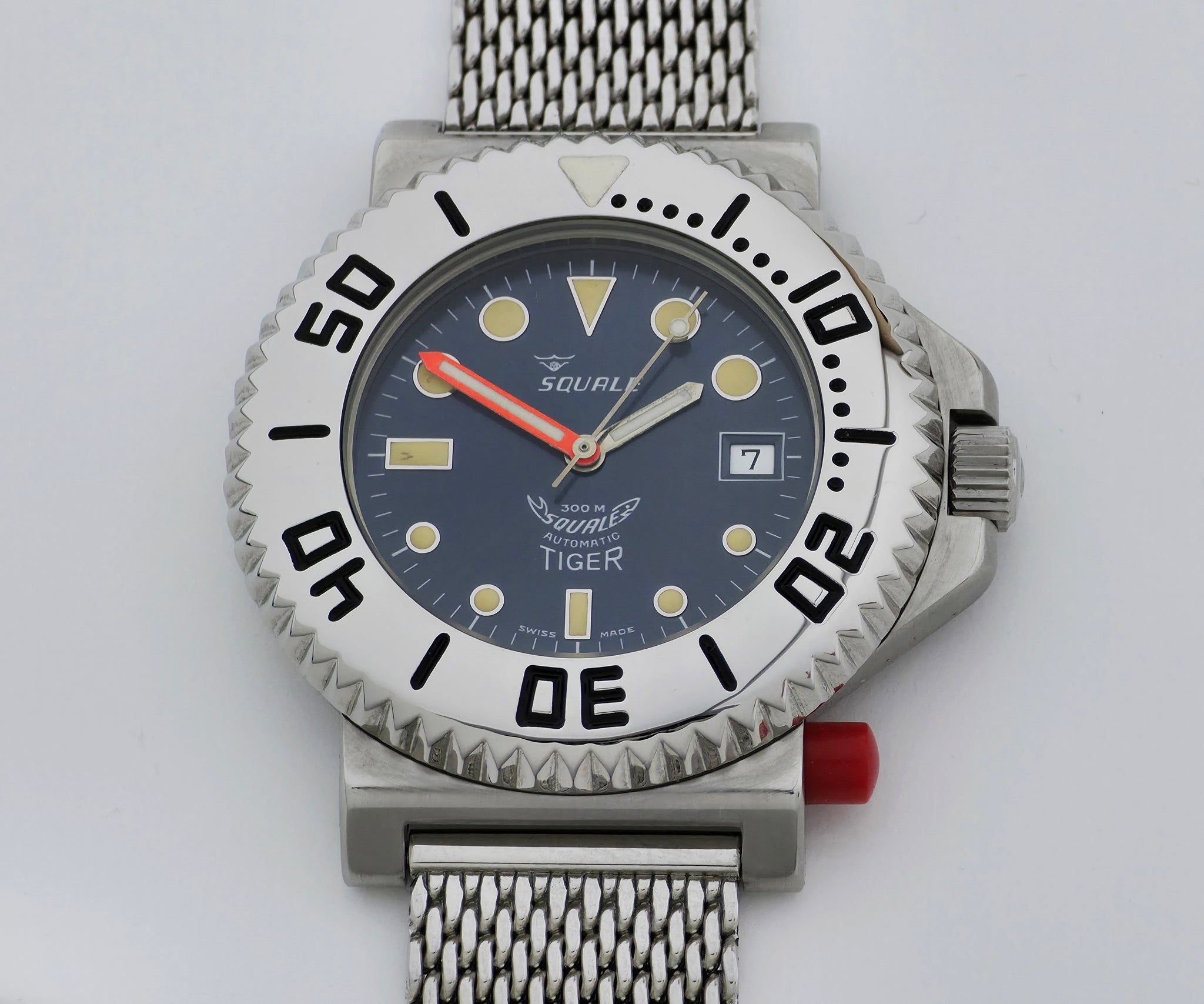 Squale TIGER Automatic 300m divers watch 44mm Steel case Ref: 2007