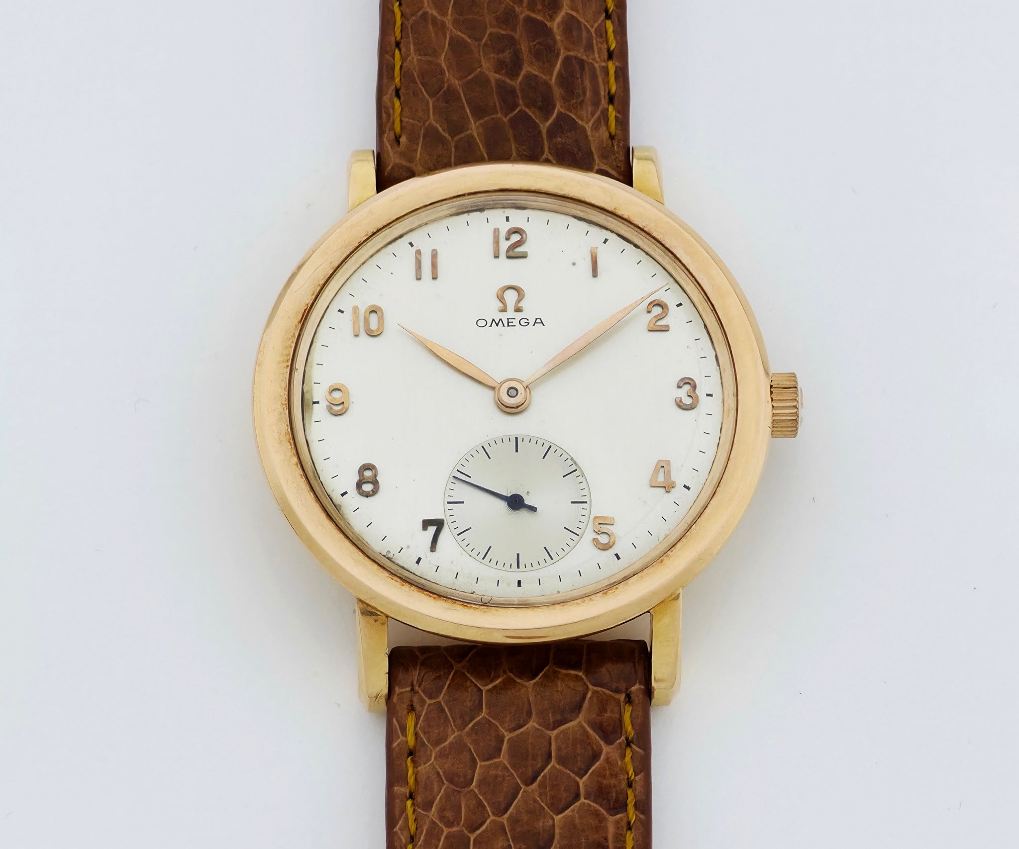 Vintage OMEGA Mechanical Cal.28 Rare 18k Rose Gold case 36mm for Men’s