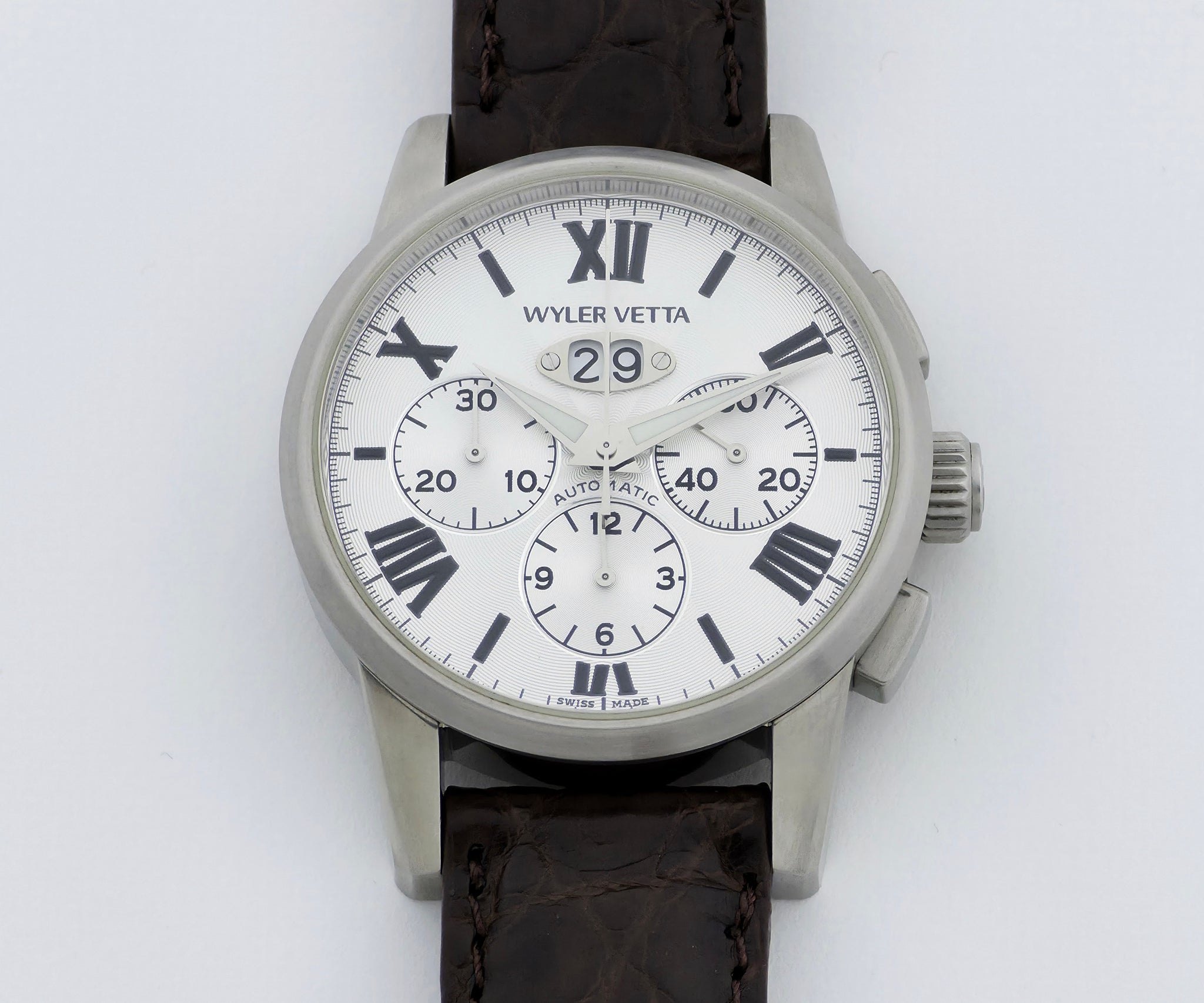 Wyler Vetta Espacite chronograph automatic Big-date 40mm Steel case