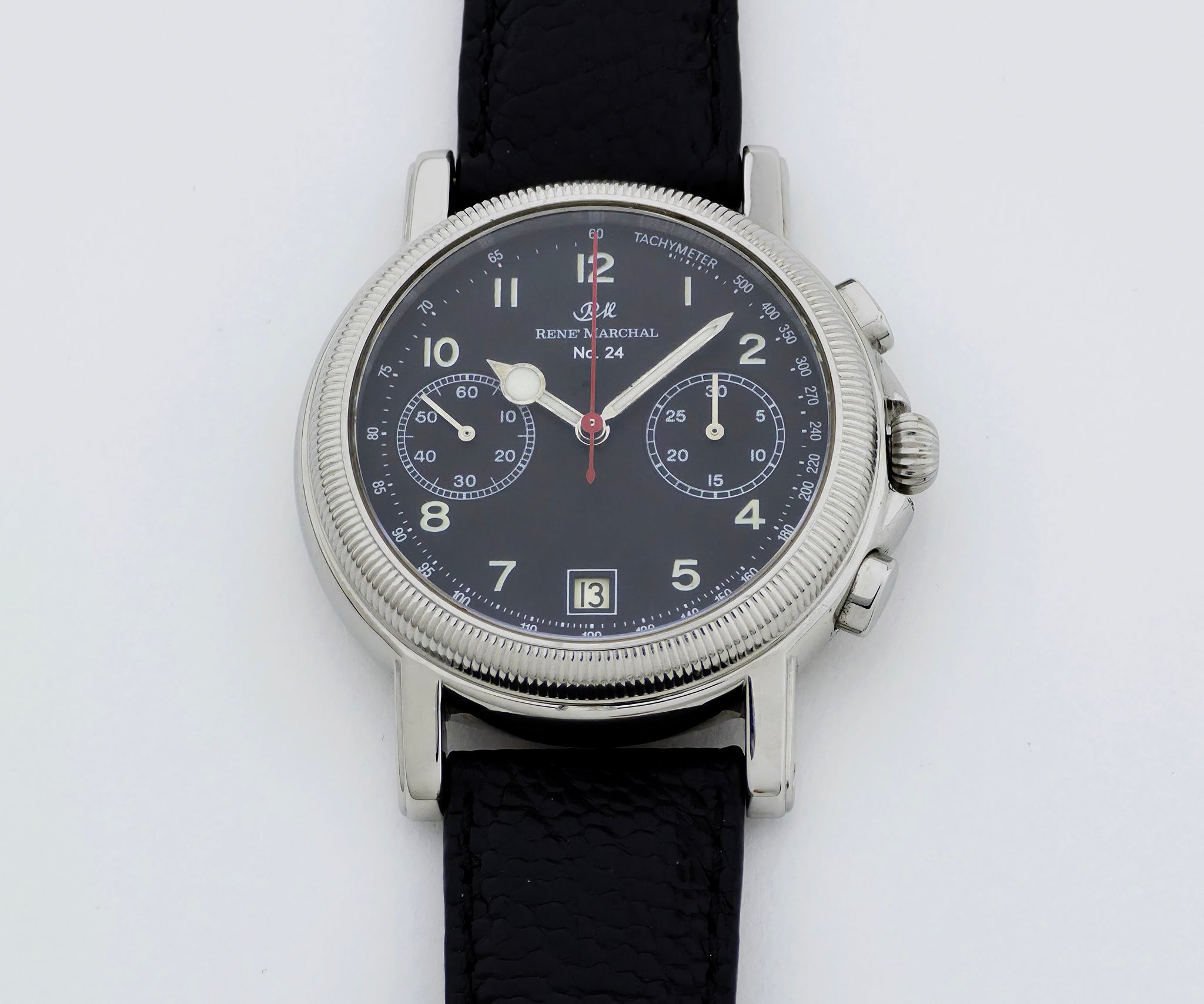 Vintage RENE MARCHAL No.24 Chronograph mechanical Cal.7734 Steel case 38mm