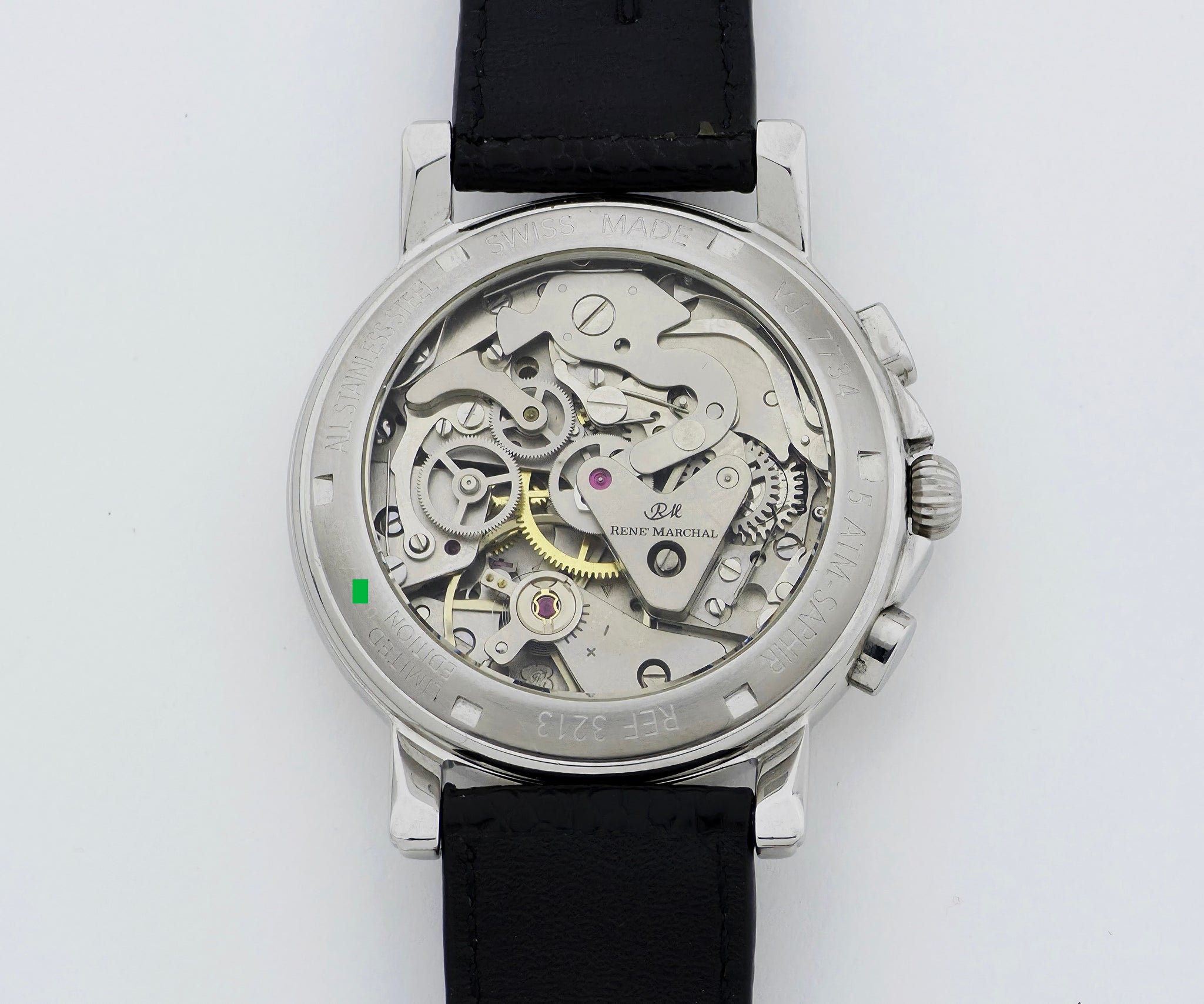 Vintage RENE MARCHAL No.24 Chronograph mechanical Cal.7734 Steel case 38mm