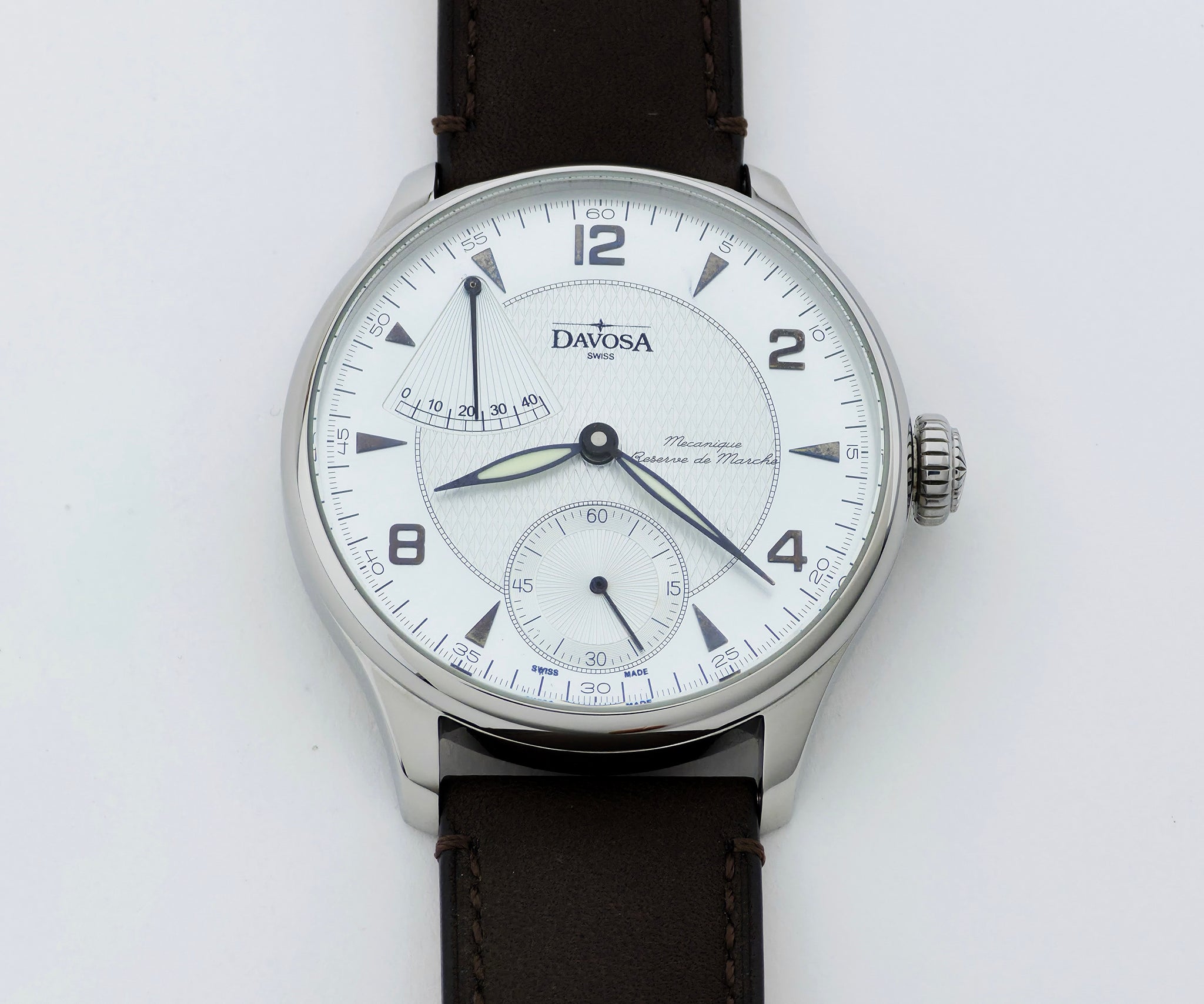 DAVOSA Power Reserve Mechanical, 44mm Steel Men's watch 6274.6498