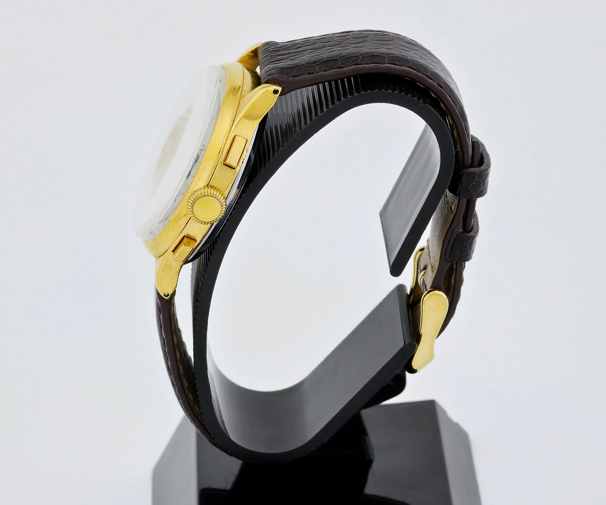 VALJOUX Cal.22 chronograph mechanical BASE 30 PULSATIONS, 36mm Steel & Gold plated