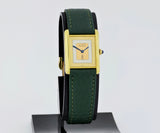 Vintage Cartier Must De Tank Mechanical 925 silver & Gold plated Unisex watch