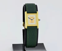 Vintage Cartier Must De Tank Mechanical 925 silver & Gold plated Unisex watch