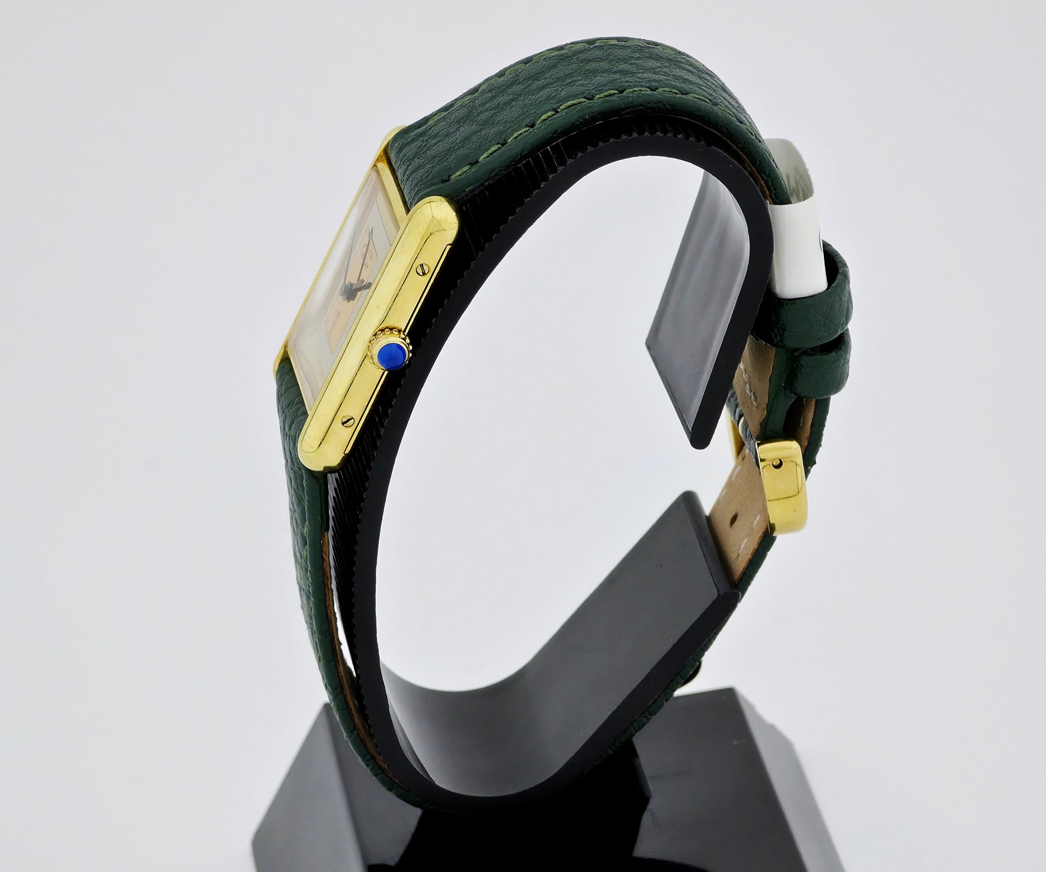 Vintage Cartier Must De Tank Mechanical 925 silver & Gold plated Unisex watch