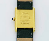 Vintage Cartier Must De Tank Mechanical 925 silver & Gold plated Unisex watch