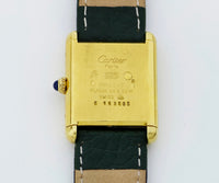 Vintage Cartier Must De Tank Mechanical 925 silver & Gold plated Unisex watch