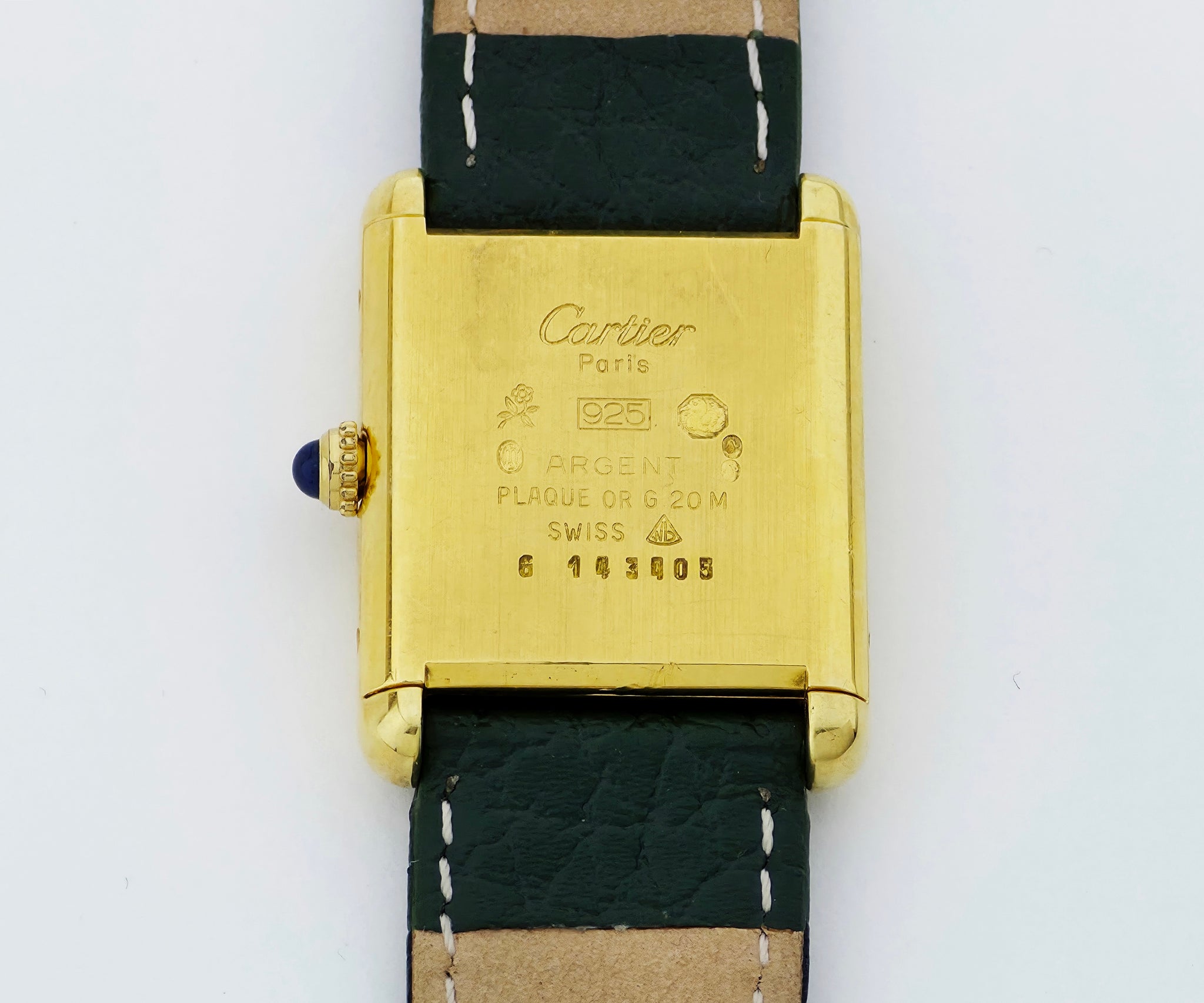 Vintage Cartier Must De Tank Mechanical 925 silver & Gold plated Unisex watch