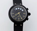 Eberhard Azzurra chronograph automatic Cal. 7757 Steel & Black PVD case 38mm Ref: 31700