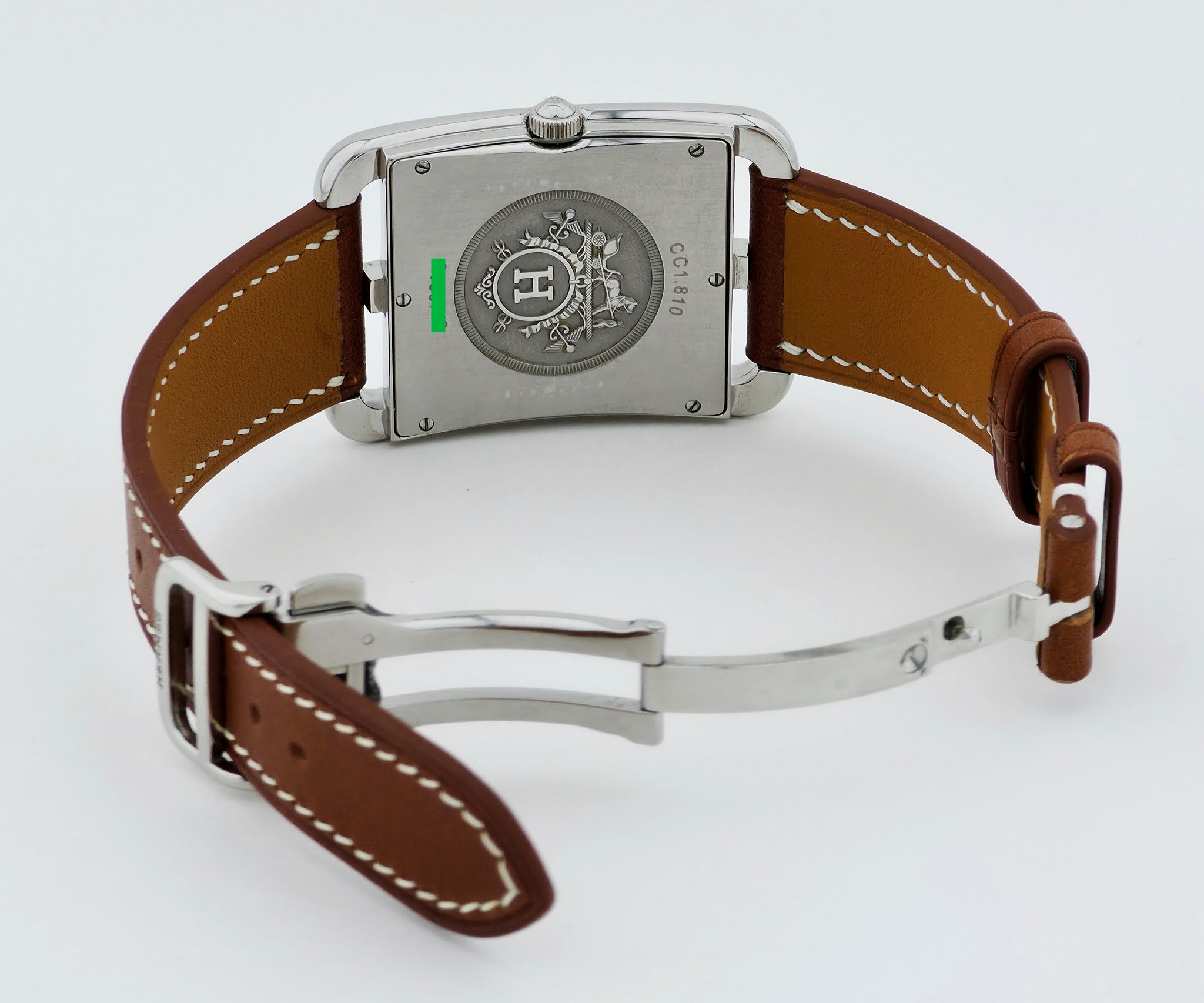 HERMES Cape Cod Quartz, 33mm Square Steel Men's Watch Ref: CC1.810