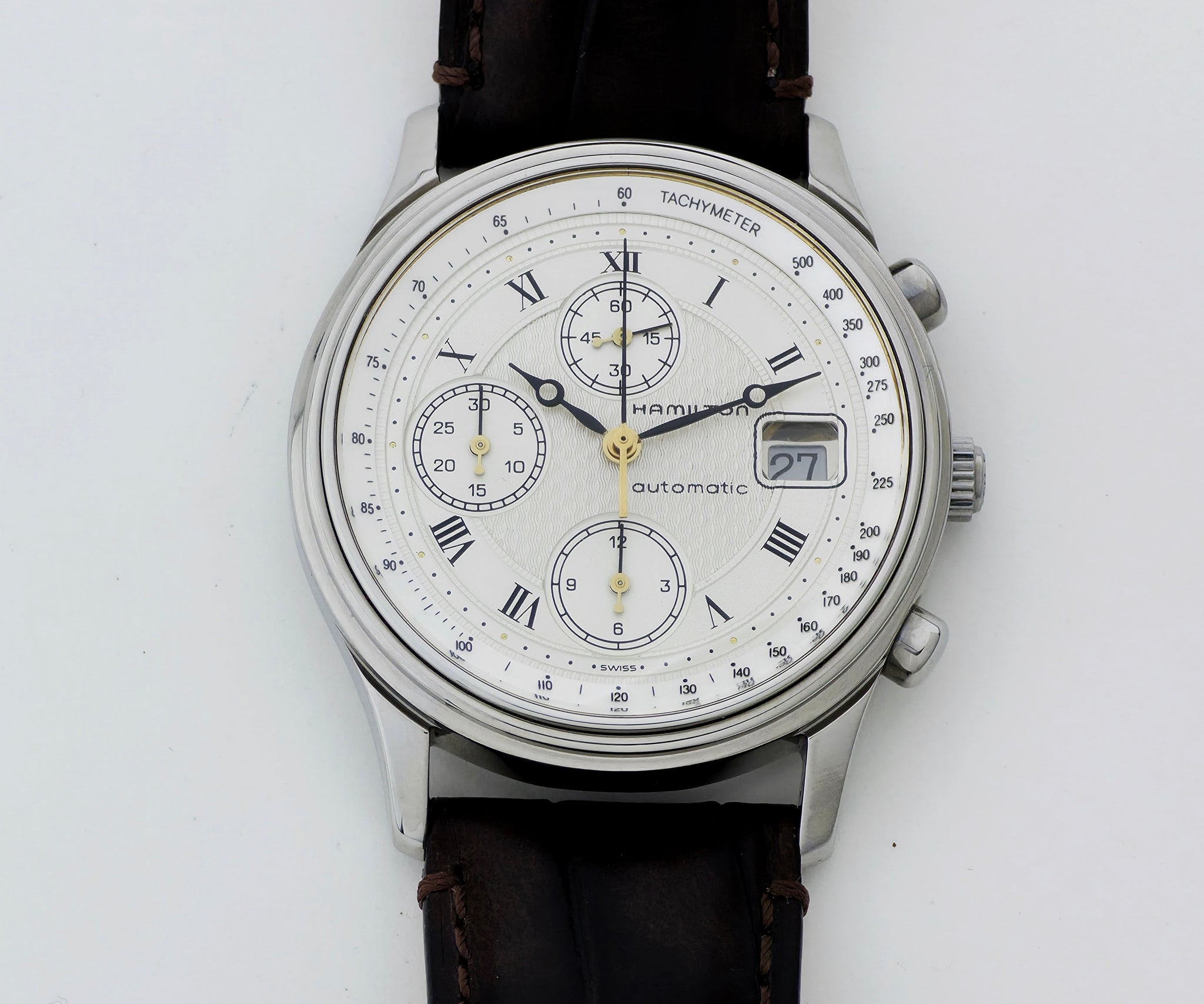 Rare HAMILTON Chronograph Automatic Cal. 2892 Steel case 38mm Ref: 9037
