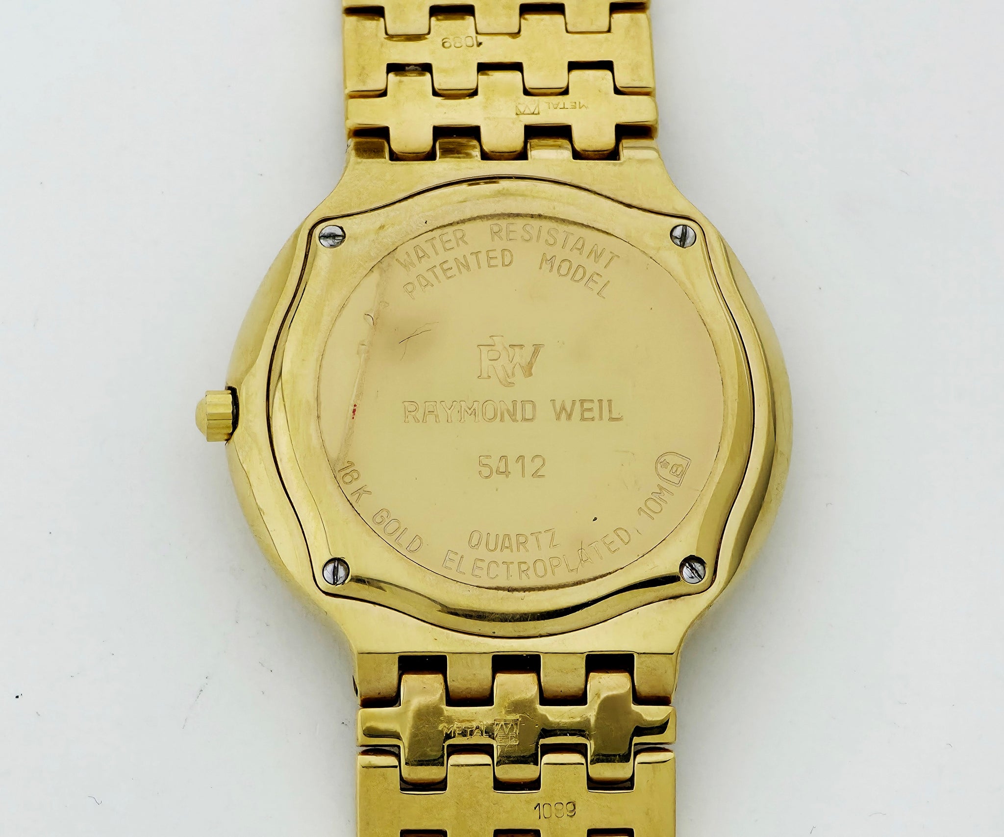 Raymond Weil Day-Date Moon Phase Quartz, 18K Gold Electroplated Unisex watch 33mm