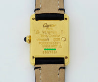 Cartier Must de Tank Vermeil 925 Silver & Gold plated Women's watch Ref: 5057001