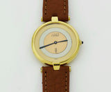 Cartier Must de Vendome Quartz 925 Silver & Gold plated 30mm round Unisex watch