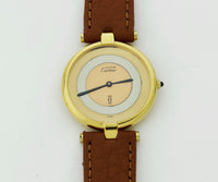 Cartier Must de Vendome Quartz 925 Silver & Gold plated 30mm round Unisex watch