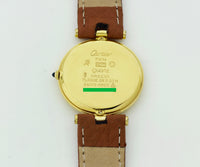 Cartier Must de Vendome Quartz 925 Silver & Gold plated 30mm round Unisex watch