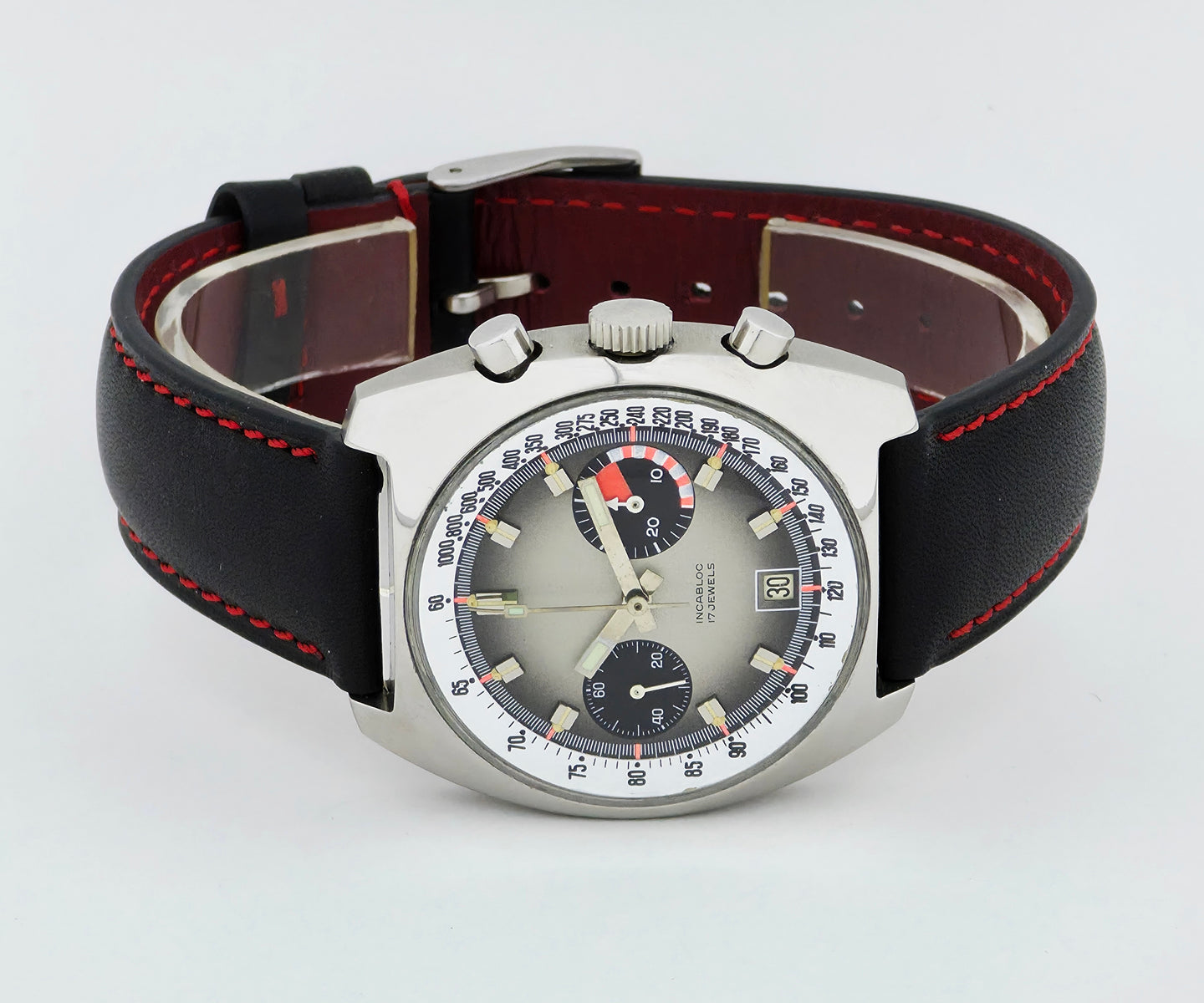 Vintage chronograph valjoux 7734 mechanical, 40mm Stainless steel Men's watch