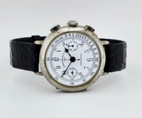 Vintage Eberhard & Co Chronograph mechanical Cal. 310-8. 925 Silver case 38mm Ref: 31008