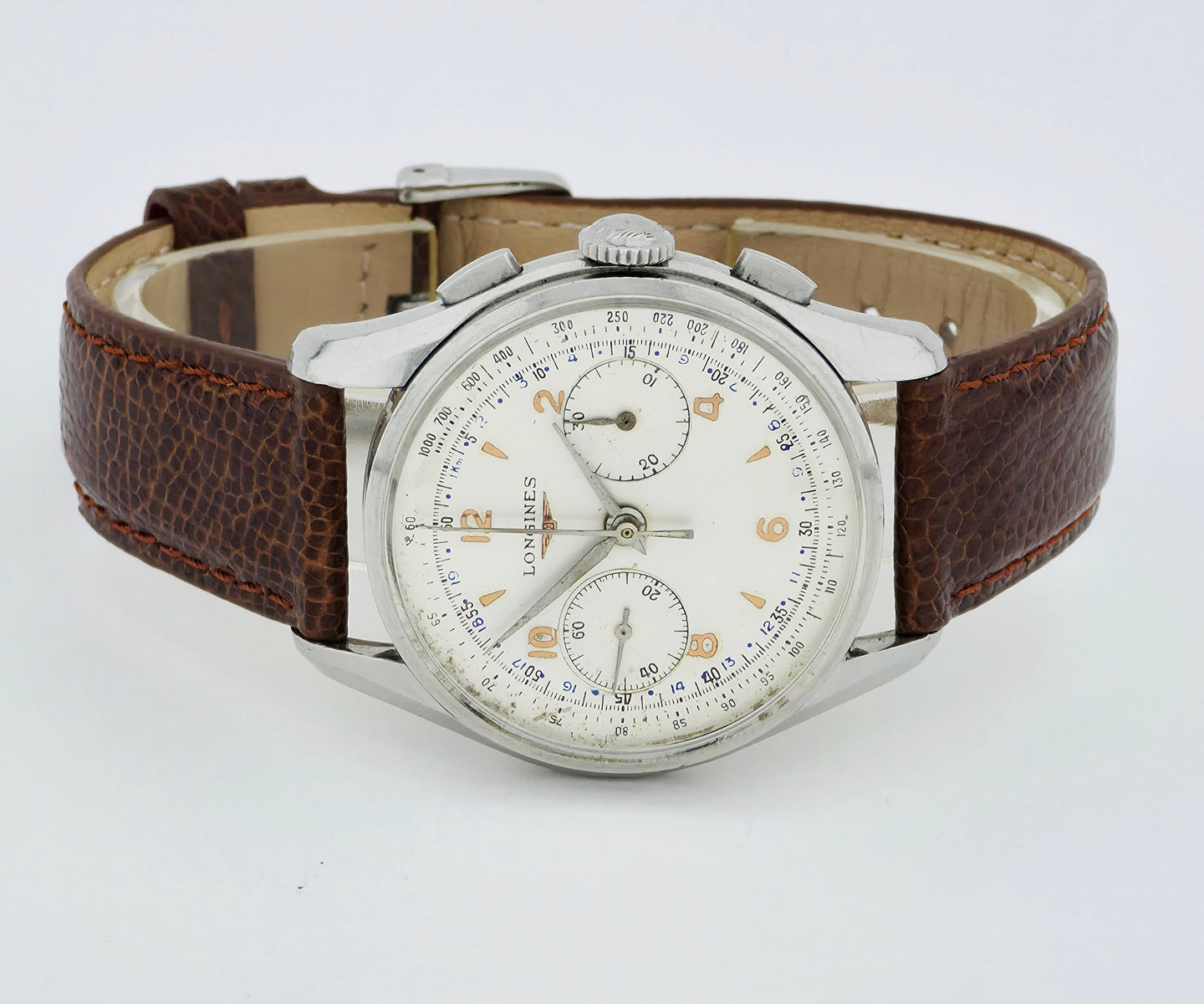 Vintage LONGINES Chronograph mechanical Cal. 30CH Steel case 38mm Ref: 6552