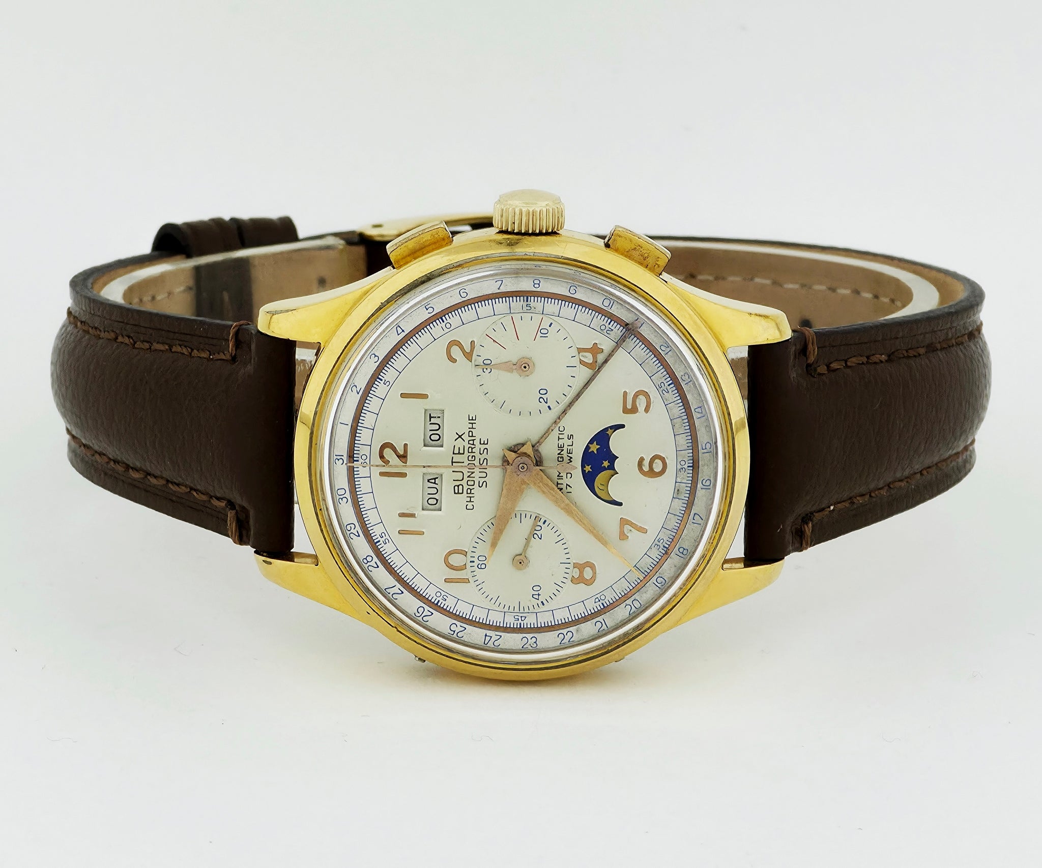 1950s BUTEX chronograph mechanical Venus Cal. 200 Full calendar 37mm Men’s watch