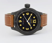 RAID MARINA 1945 FLOTTIGLIA MAS LEFT HANDED BLACK PVD STAINLESS STEEL 49MM CASE