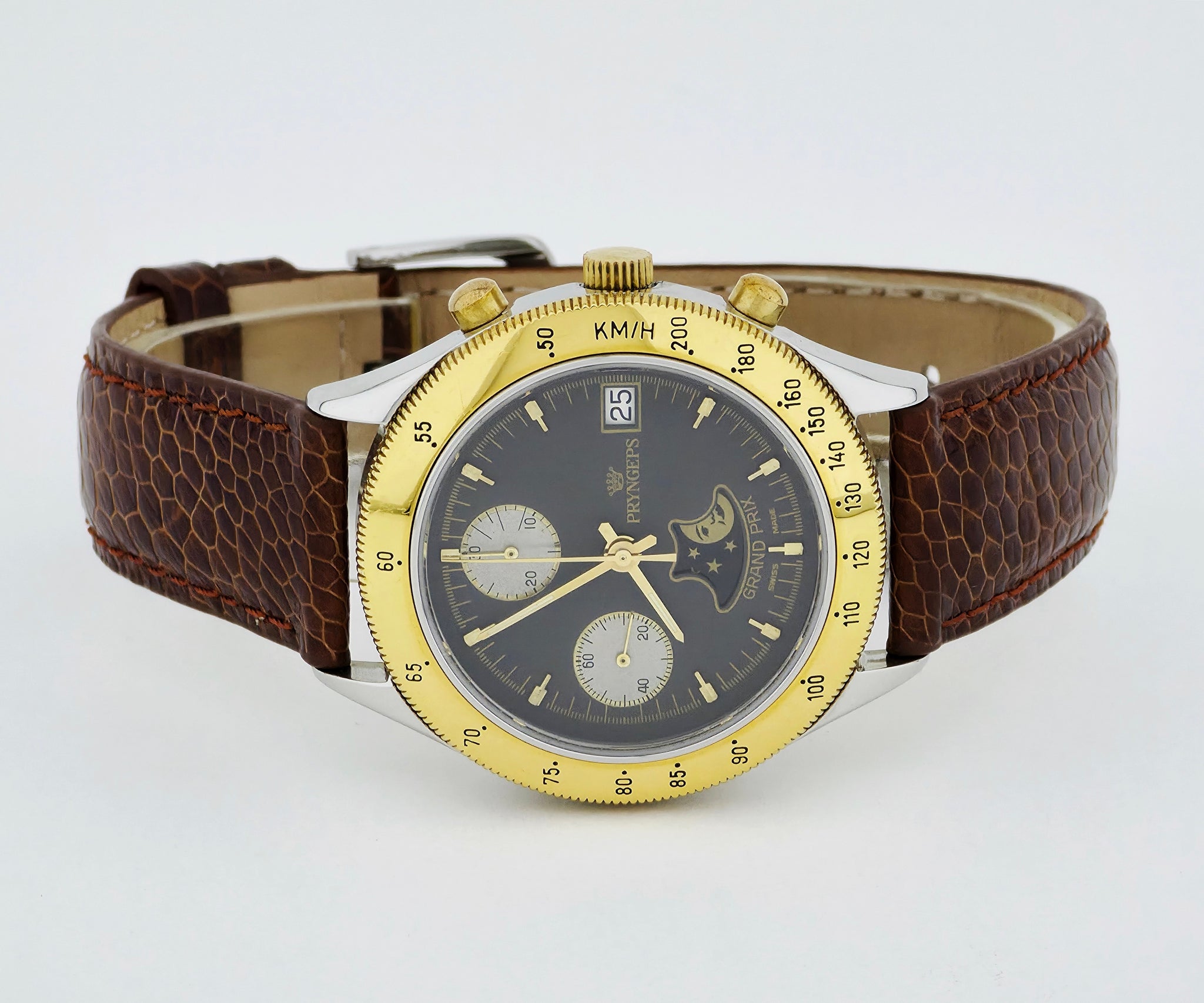 PRYNGEPS chronograph automatic Moonphase Cal.7758 Two-tone Men's watch 38mm