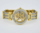 Michel Herbelin Newport Skeleton mechanical, 35mm Steel & Gold plated Ref: 1255