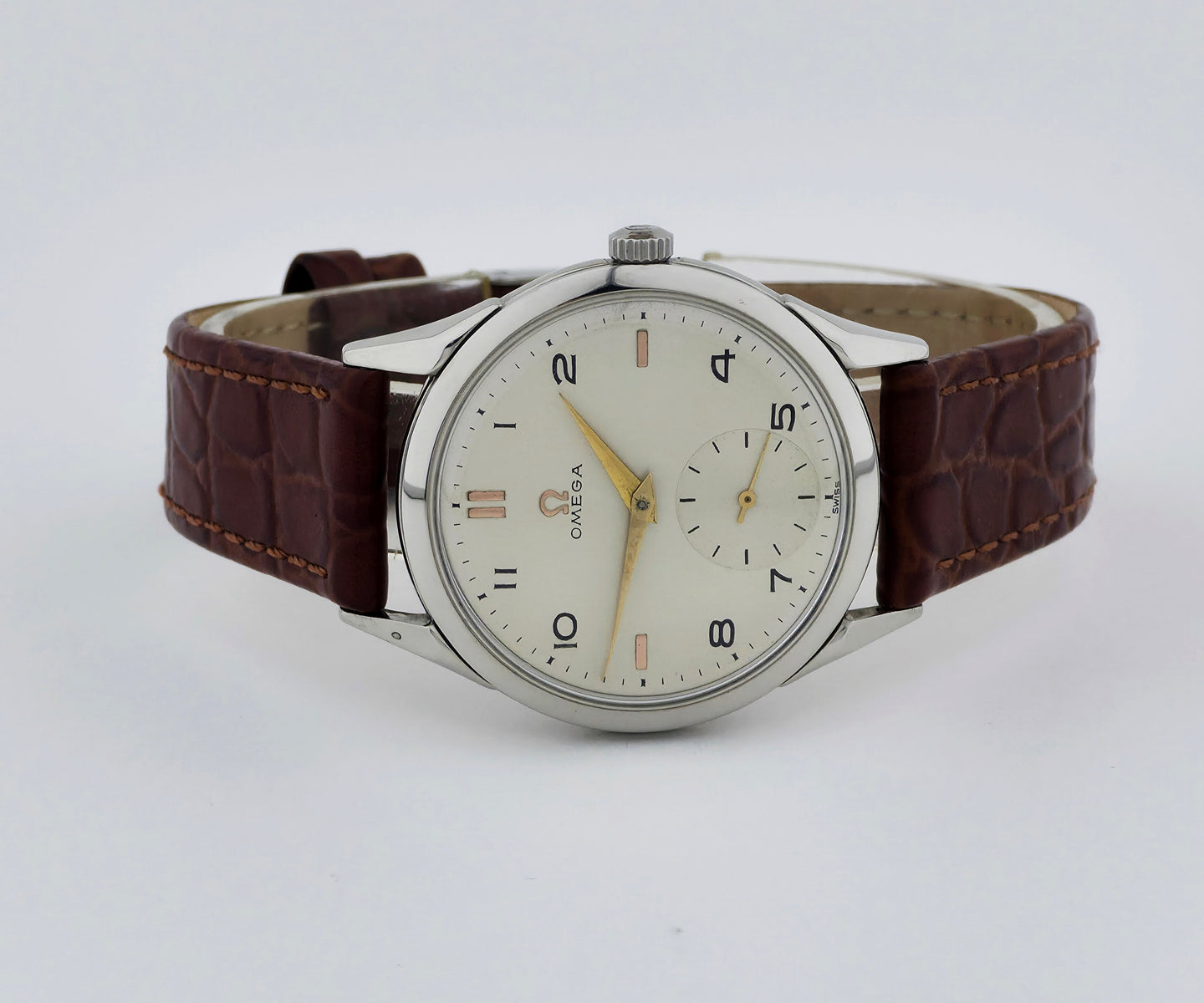 Vintage OMEGA mechanical Cal.265 Stainless steel 35.5mm Men's watch Ref: 2605-3