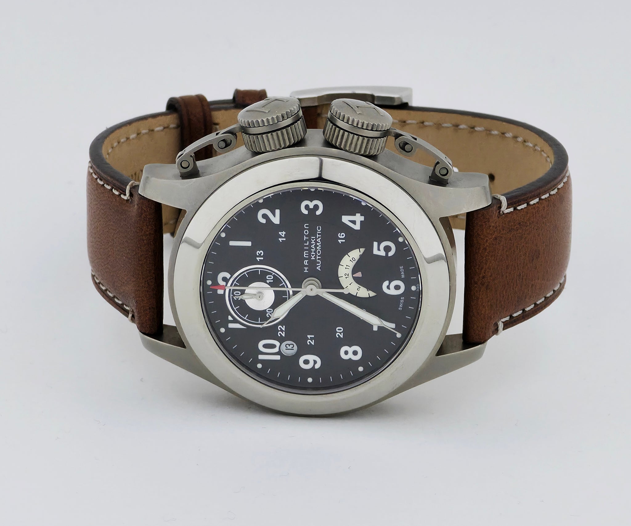 HAMILTON Khaki Navy Frogman, chronograph automatic 42mm Titanium Men's Watch Ref: H777160