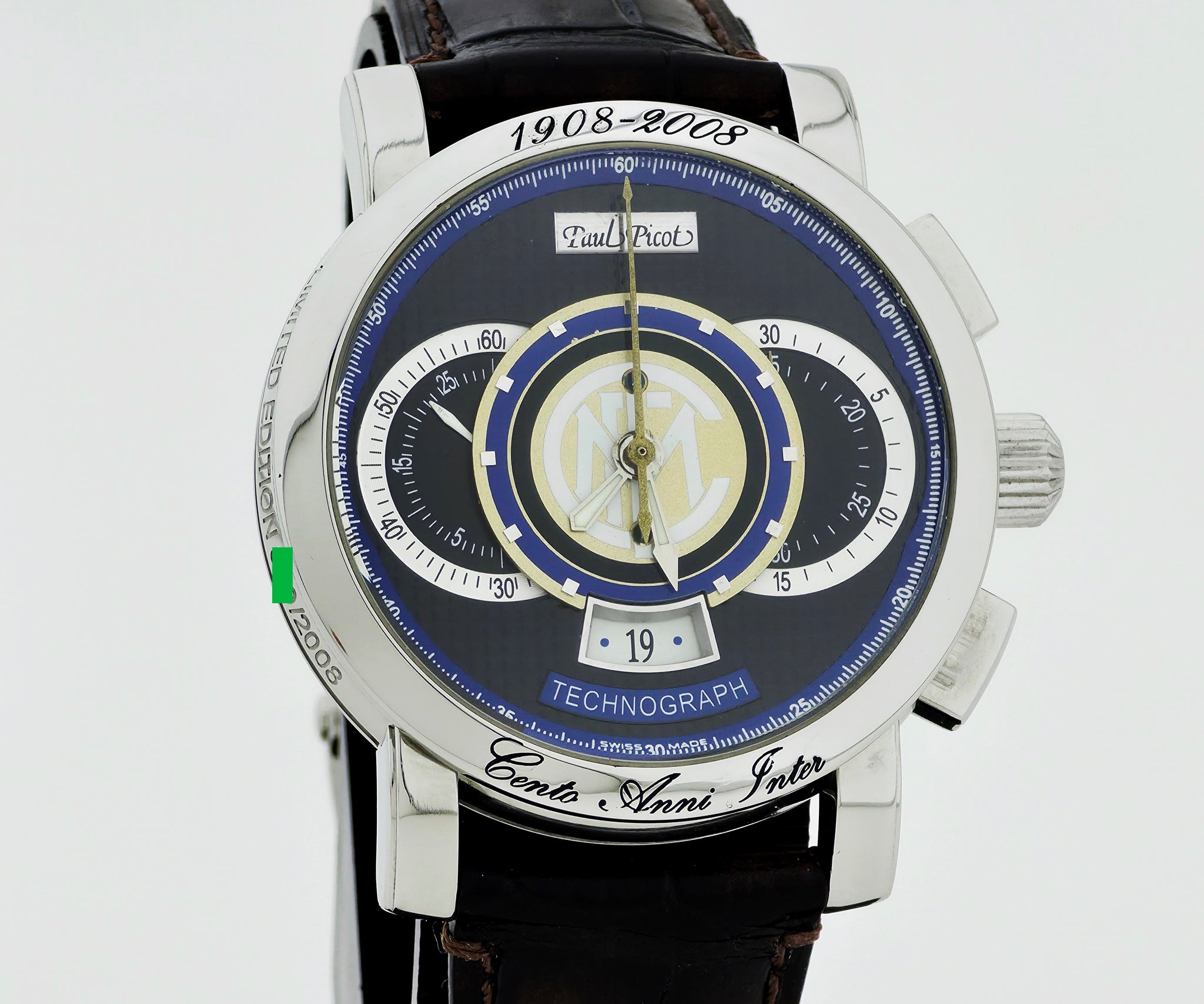 Limited Paul Picot Technograph F.C. Internazionale, Chronograph Automatic watch Ref: 0334