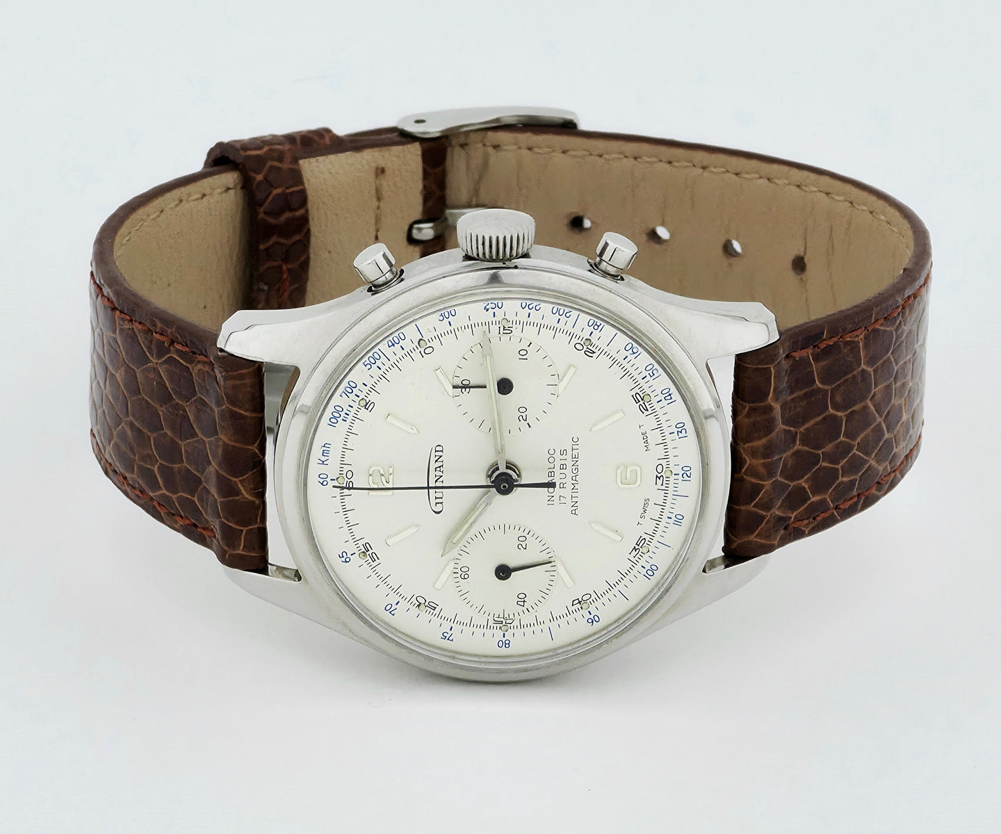 1960s GUINAND Chronograph Mechanical Landeron 248 Steel case 36mm