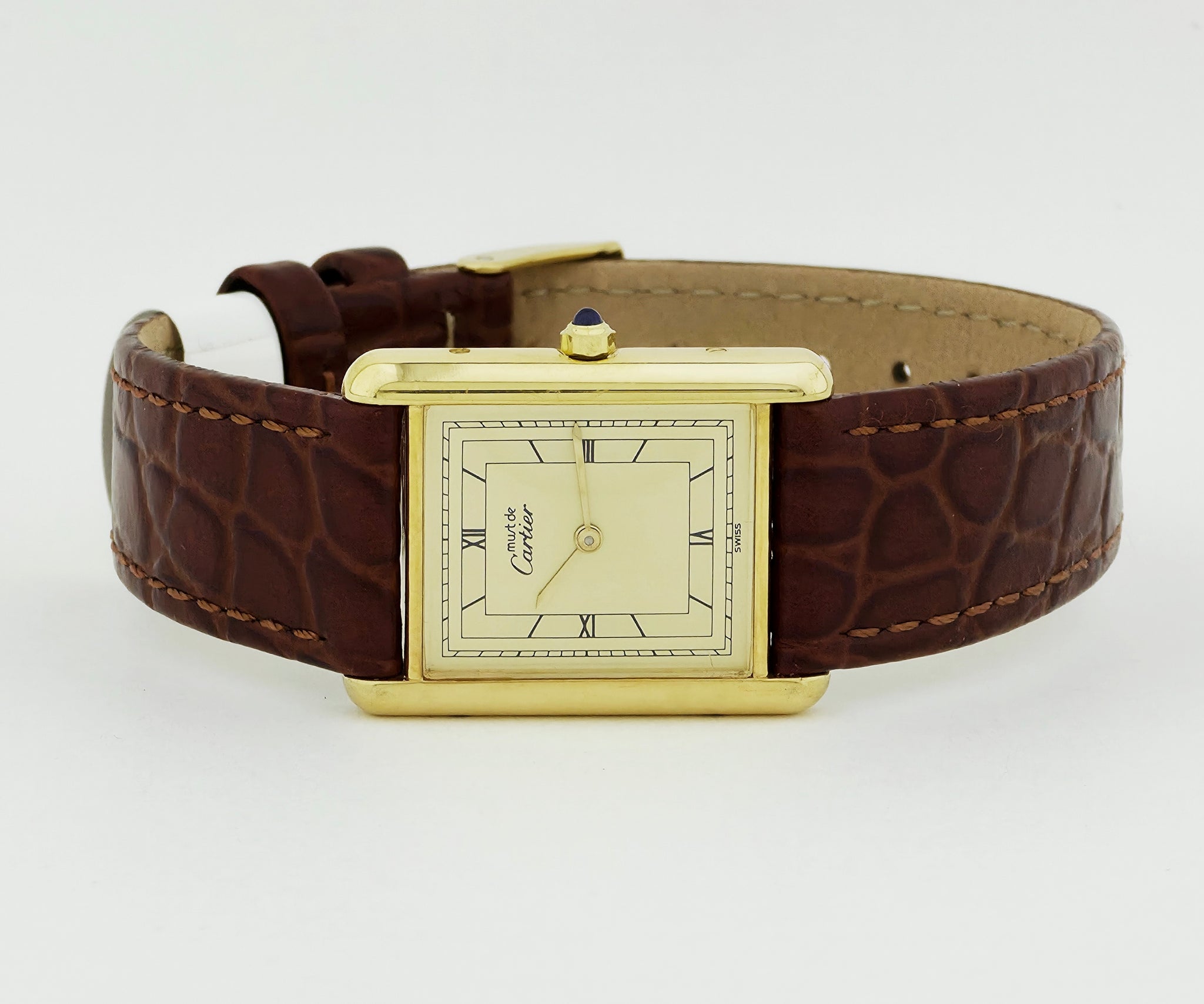 Cartier Must de Tank Vermeil Quartz 925 Argent & Gold plated Unisex watch 6 81006