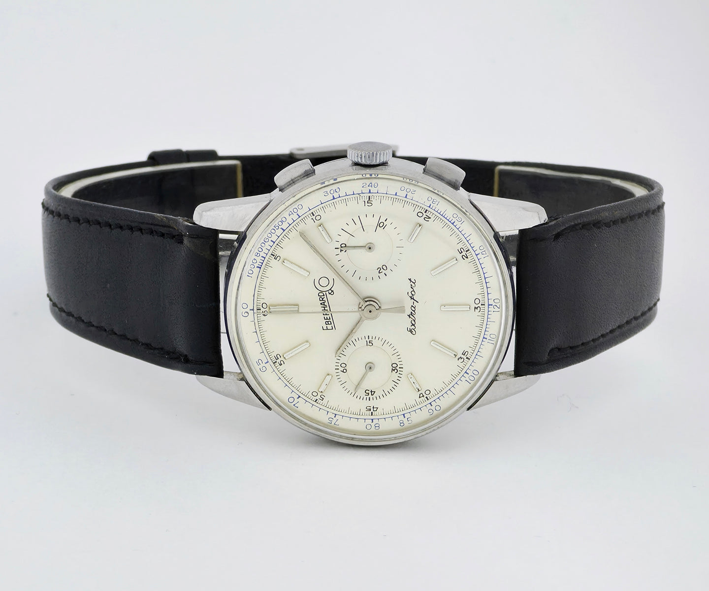 Vintage Eberhard & Co Extra-Fort Chronograph mechanical Cal. 310-8 Steel 36mm Ref: 31003