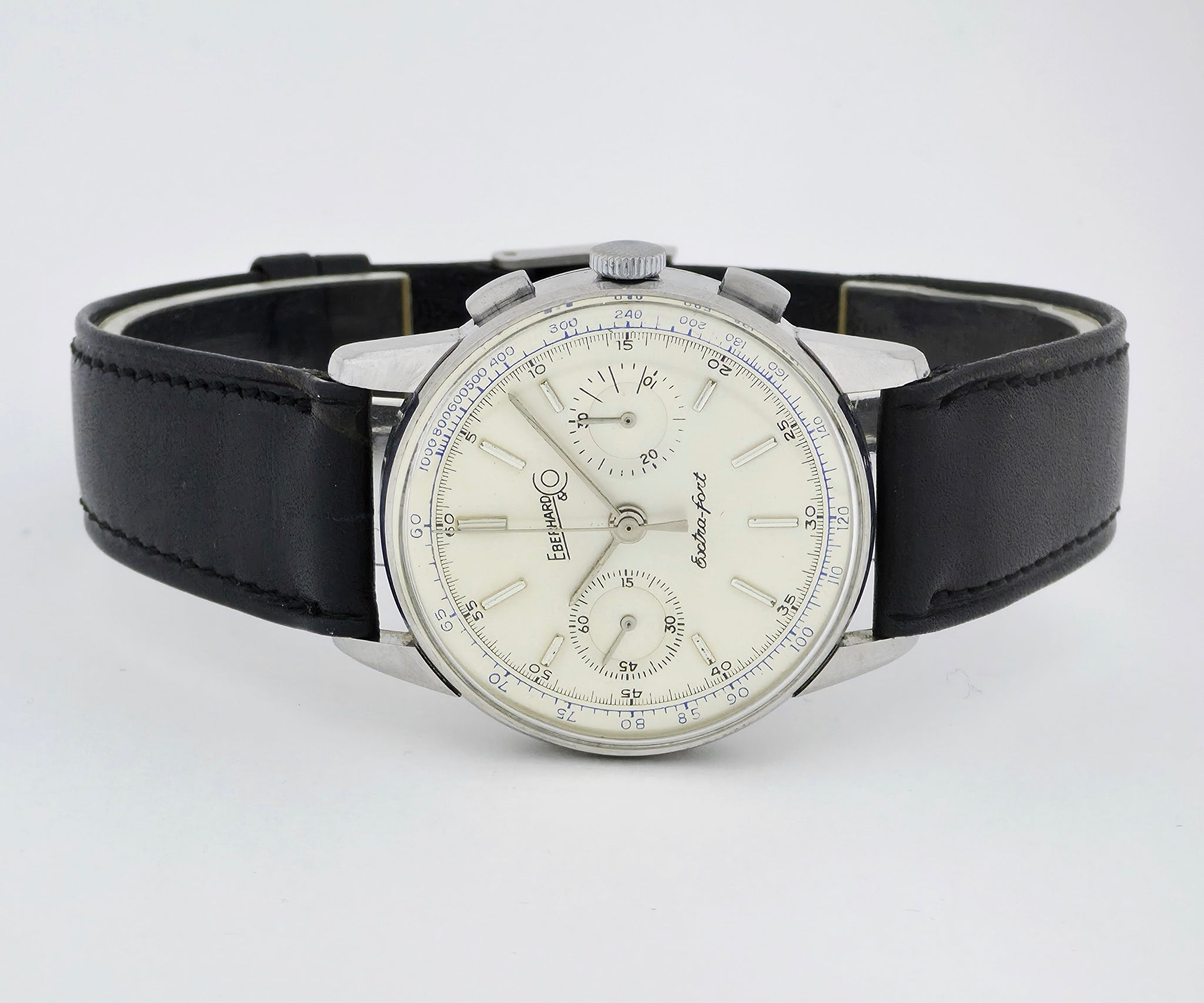 Vintage Eberhard & Co Extra-Fort Chronograph mechanical Cal. 310-8 Steel 36mm Ref: 31003