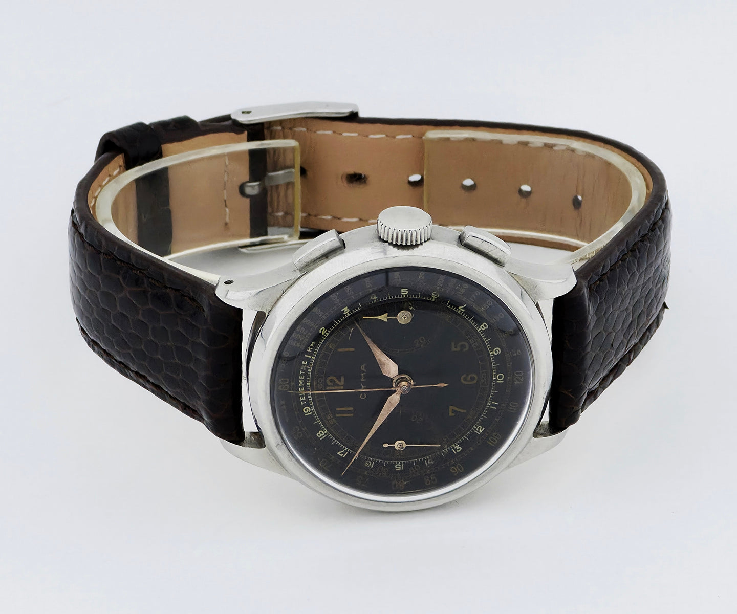 Vintage CYMA Chronograph Mechanical Valjoux Cal. 22 Steel case 36mm