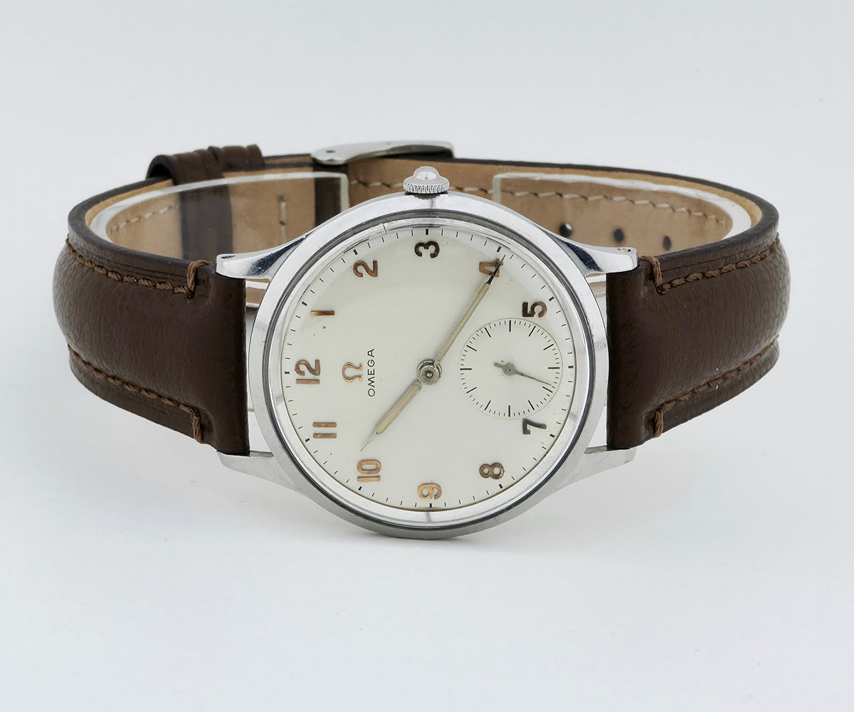 Rare 1940s OMEGA Mechanical Cal. 28 Steel case 35mm for Men’s Ref: 2403/1