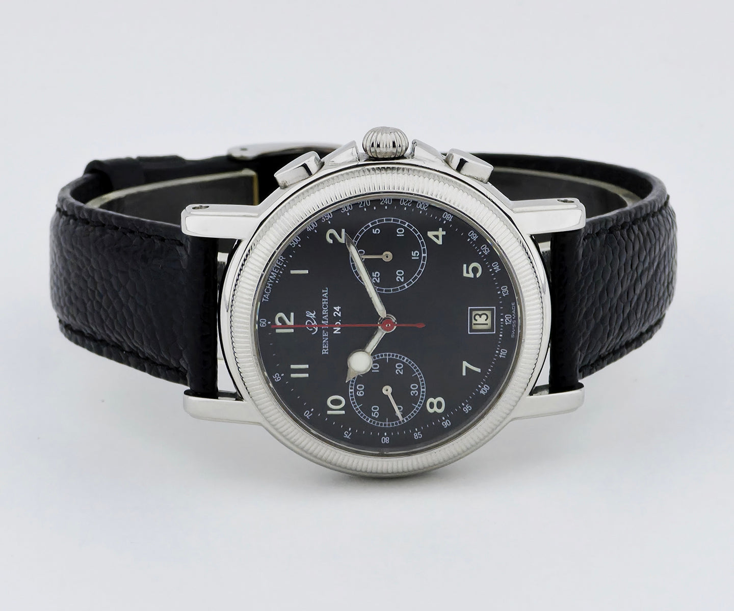 Vintage RENE MARCHAL No.24 Chronograph mechanical Cal.7734 Steel case 38mm