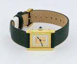 Vintage Cartier Must De Tank Mechanical 925 silver & Gold plated Unisex watch