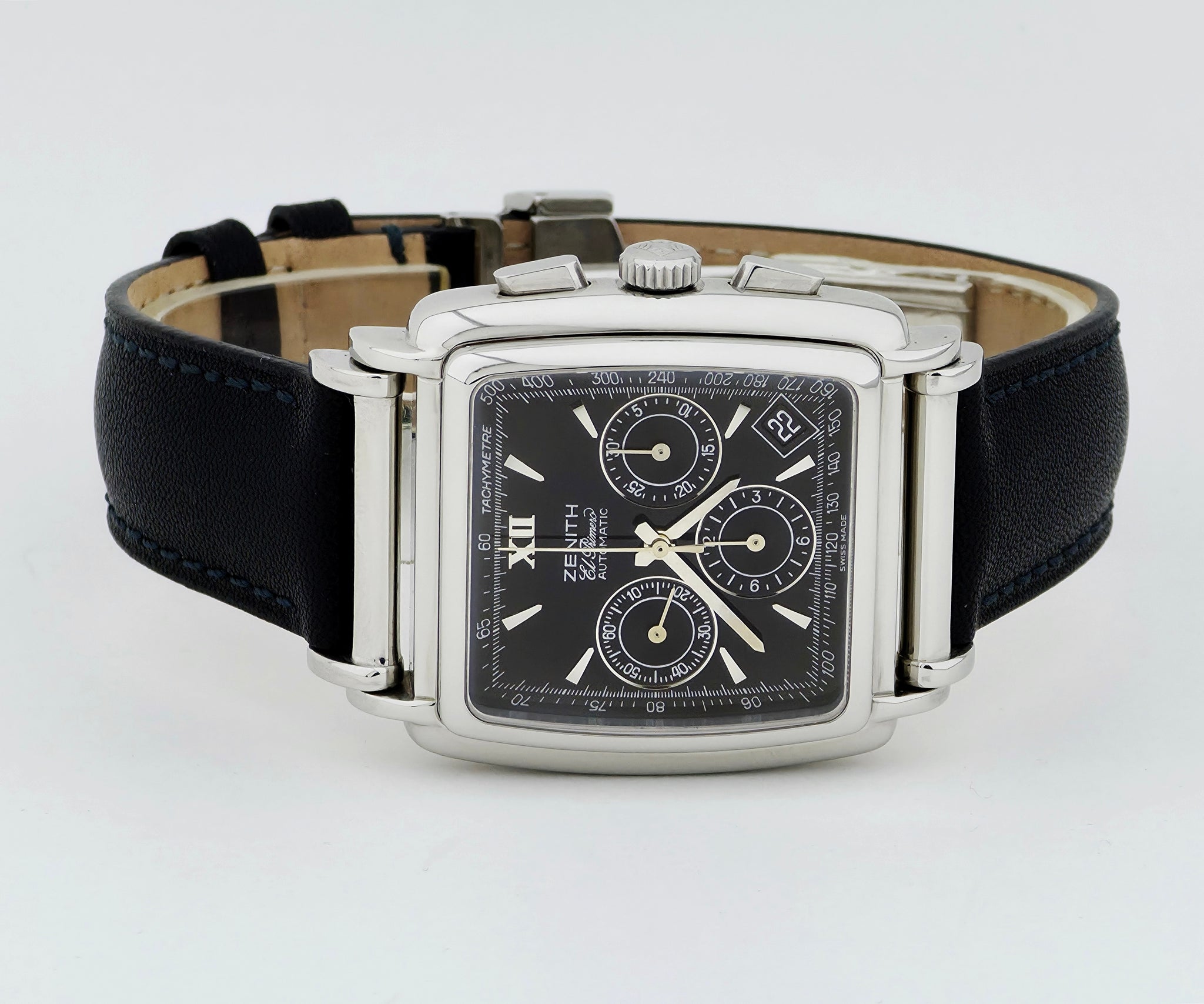 Zenith El Primero Chronograph Automatic Cal. 400 Steel Square Men's watch Ref: 90/01.0420.400