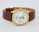 VALJOUX 7751 chronograph automatic Full calendar, Moonphase. Steel & Gold plated 36mm