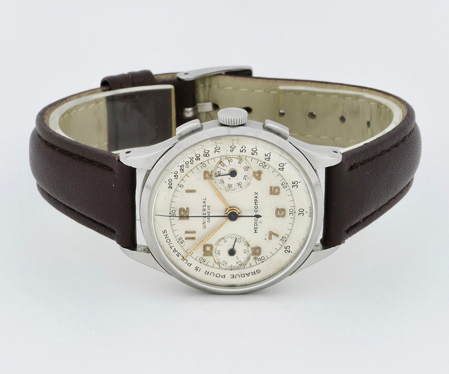 Vintage Unversal Geneve MEDICO-COMPAX chronograph Cal.285 Steel 35mm Ref: 22420