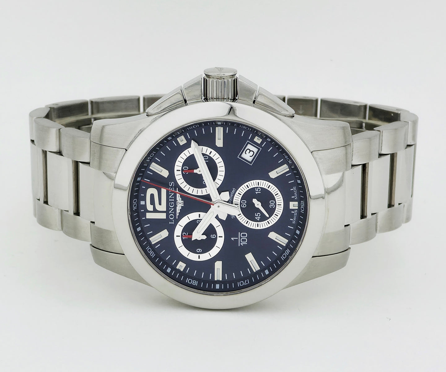 Longines Conquest Chronograph Quartz 41mm Steel Diver's watch L3.700.4