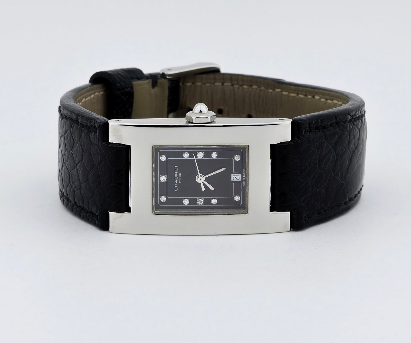 Chaumet Style Paris Quartz, Steel case  Diamond dial, Square women's watch