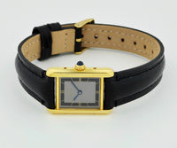 Cartier Must de Tank Vermeil 925 Silver & Gold plated Women's watch Ref: 5057001