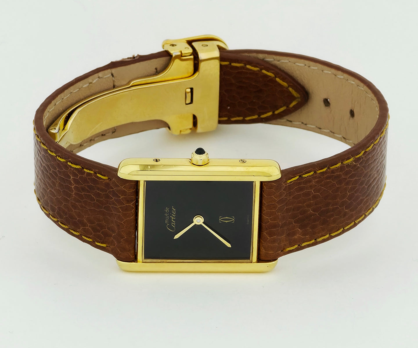 Cartier Must de Tank Vermeil Quartz 925 Silver & Gold plated Unisex watch 6 81006