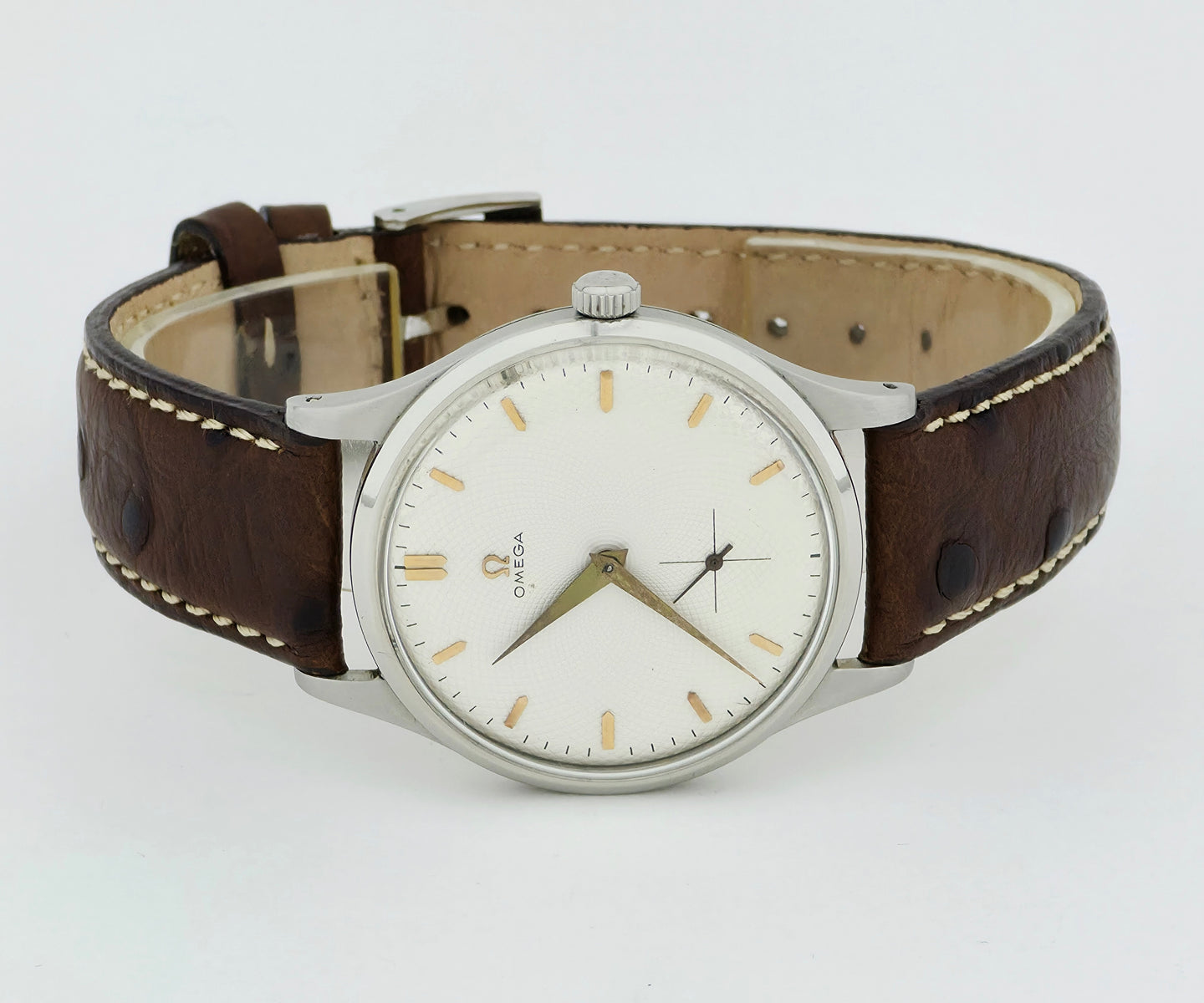1950s Omega Jumbo Honeycomb dial, Mechanical Cal. 265 Steel case 37mm Ref: 2609