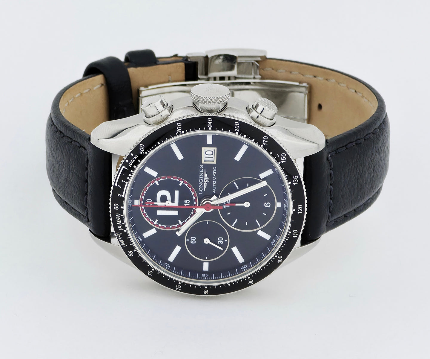 Longines Grande Vitesse Tachymeter chronograph automatic L3.636 Steel case 42mm