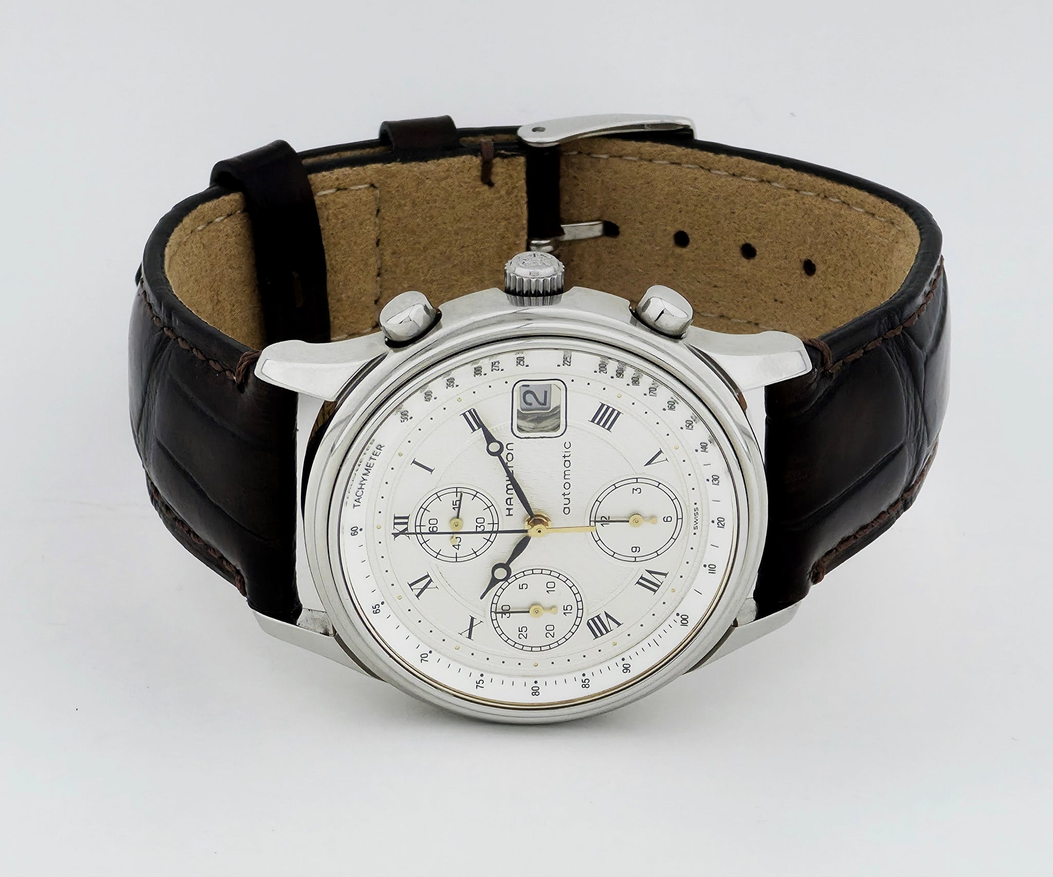 Rare HAMILTON Chronograph Automatic Cal. 2892 Steel case 38mm Ref: 9037
