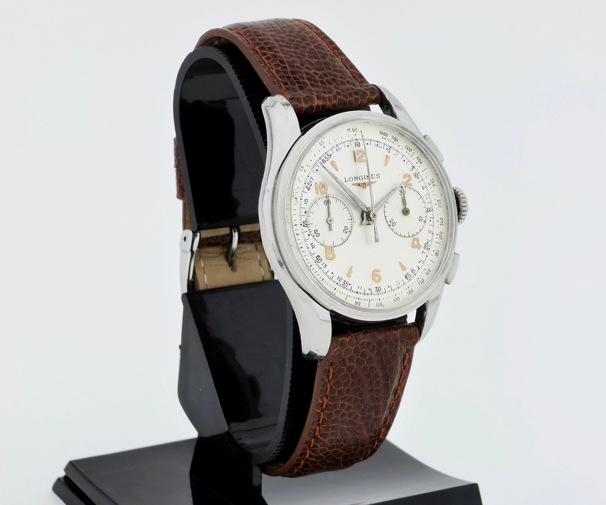 Vintage LONGINES Chronograph mechanical Cal. 30CH Steel case 38mm Ref: 6552